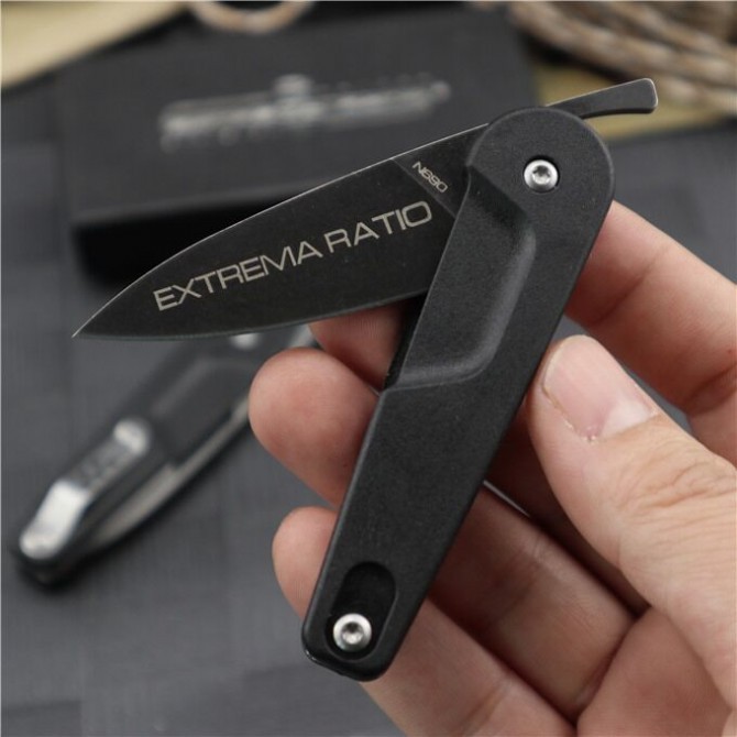 Extrema Ratio Mini 992 Folding Knife 2.2" N690 Drop Combo Blade, FRN Handles