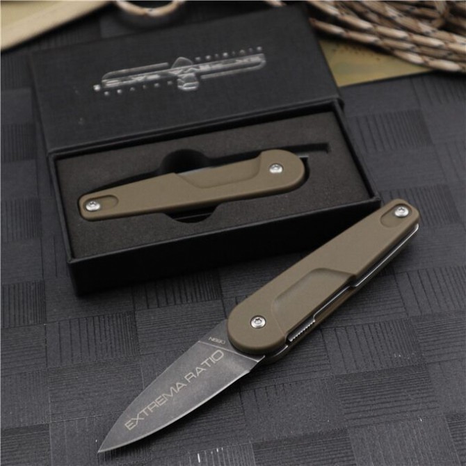 Extrema Ratio Mini 992 Folding Knife 2.2" N690 Drop Combo Blade, FRN Handles