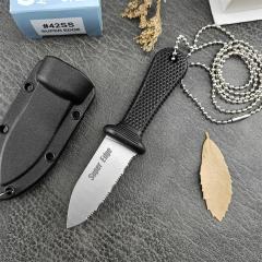 Cold Steel 42SS Super Edge Neck Knife 2" 440c Serrated Blade, Kray-Ex Handle