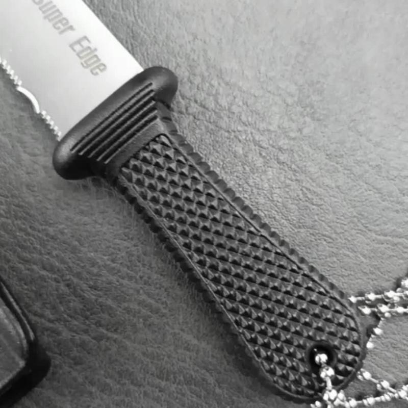 Cold Steel 42SS Super Edge Neck Knife 2" 440c Serrated Blade, Kray-Ex Handle