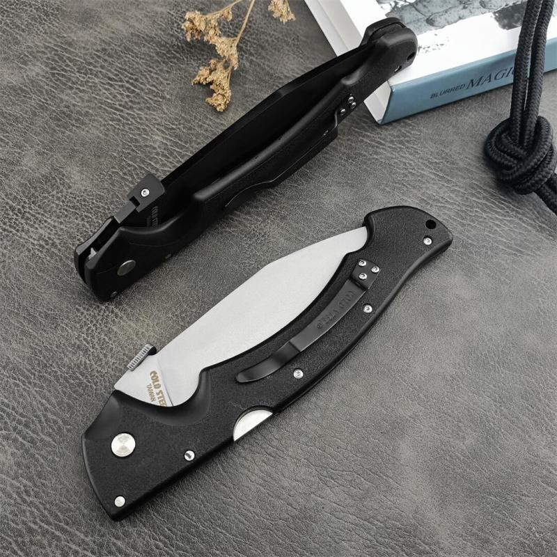 Cold Steel 62JL Rajah II Folding Knife 5.75" AUS-10A Stonewashed Blade, Griv-Ex Handles, Lockback