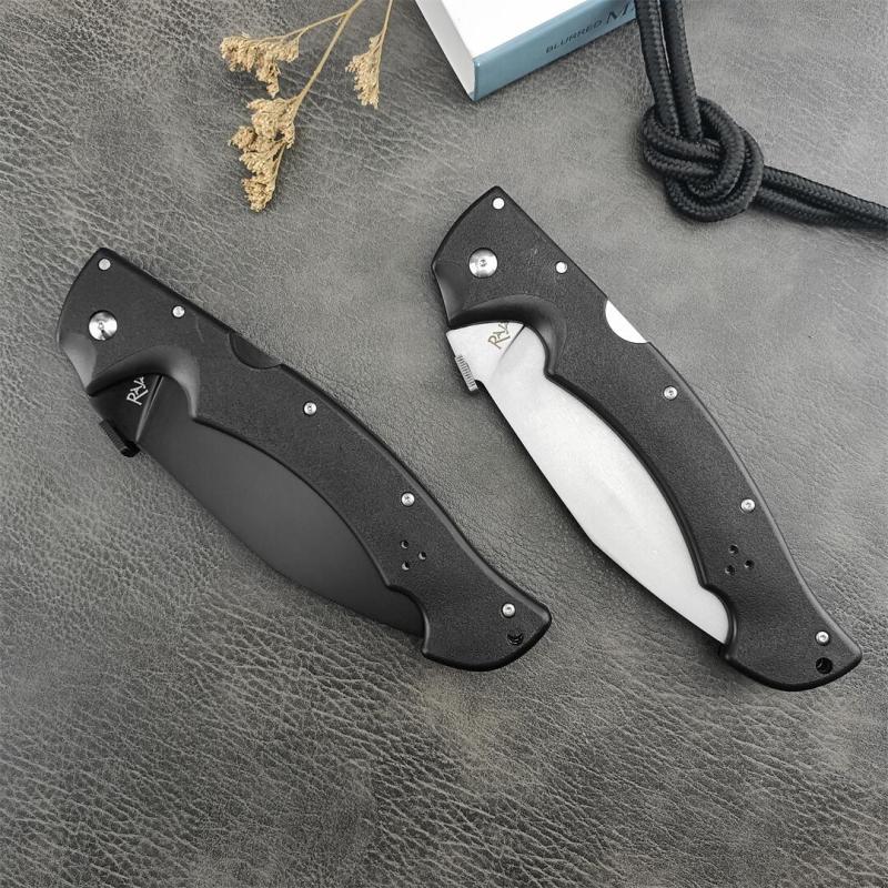 Cold Steel 62JL Rajah II Folding Knife 5.75" AUS-10A Stonewashed Blade, Griv-Ex Handles, Lockback