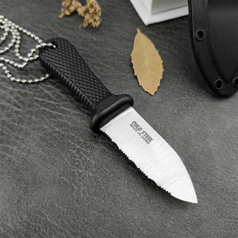Cold Steel 42SS Super Edge Neck Knife 2" 440c Serrated Blade, Kray-Ex Handle