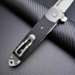 Cold Steel 26T Oyabun Flipper Knife 3.54" S35V Tanto Blade, Gray Griv-Ex Handles with Black Kray-Ex Scales