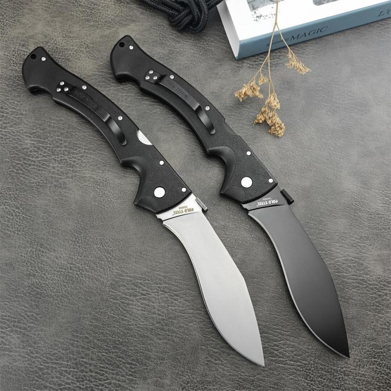 Cold Steel 62JL Rajah II Folding Knife 5.75" AUS-10A Stonewashed Blade, Griv-Ex Handles, Lockback