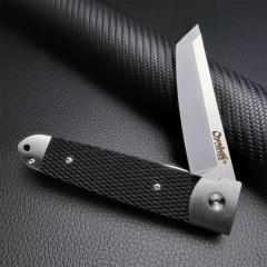 Cold Steel 26T Oyabun Flipper Knife 3.54" S35V Tanto Blade, Gray Griv-Ex Handles with Black Kray-Ex Scales