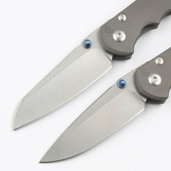 Chris Reeve Small Sebenza 25TH Folding Knife 3.54" S35VN Stonewash Blade, Titanium Handles, Frame Lock