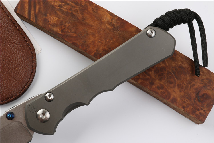 Chris Reeve Small Sebenza 25TH Folding Knife 3.54" S35VN Stonewash Blade, Titanium Handles, Frame Lock