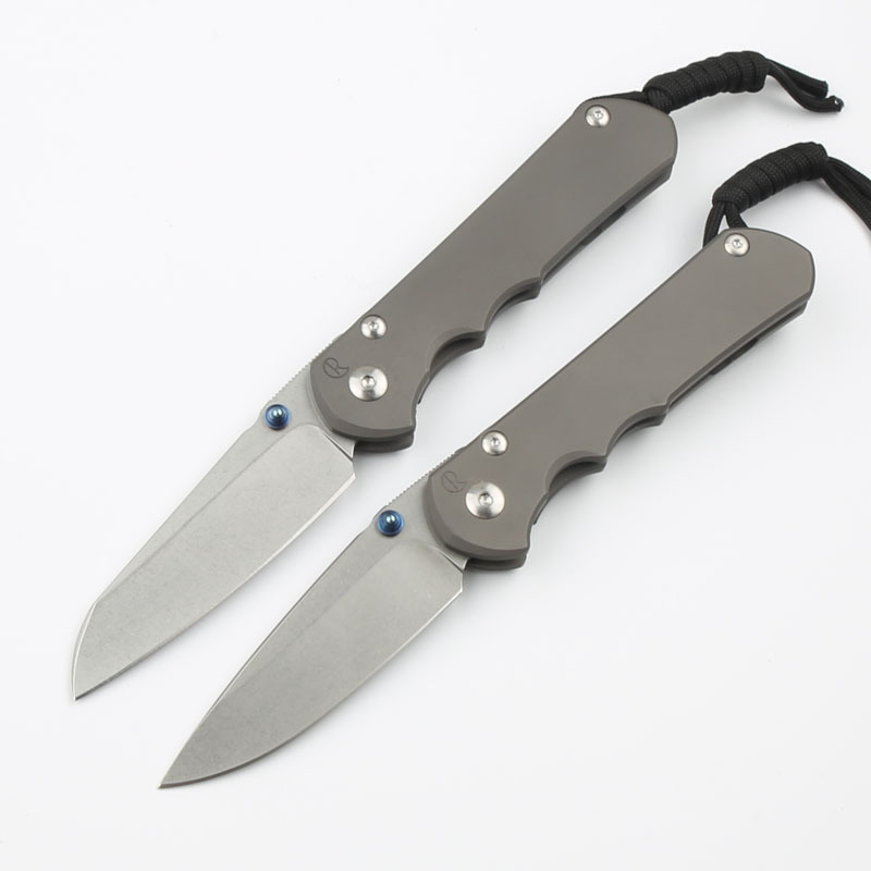 Chris Reeve Small Sebenza 25TH Folding Knife 3.54" S35VN Stonewash Blade, Titanium Handles, Frame Lock