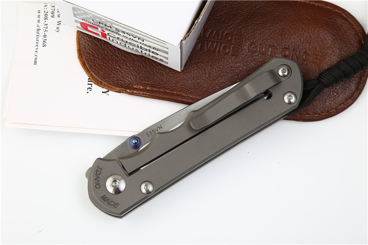Chris Reeve Small Sebenza 25TH Folding Knife 3.54" S35VN Blade, Titanium Handles, Frame Lock