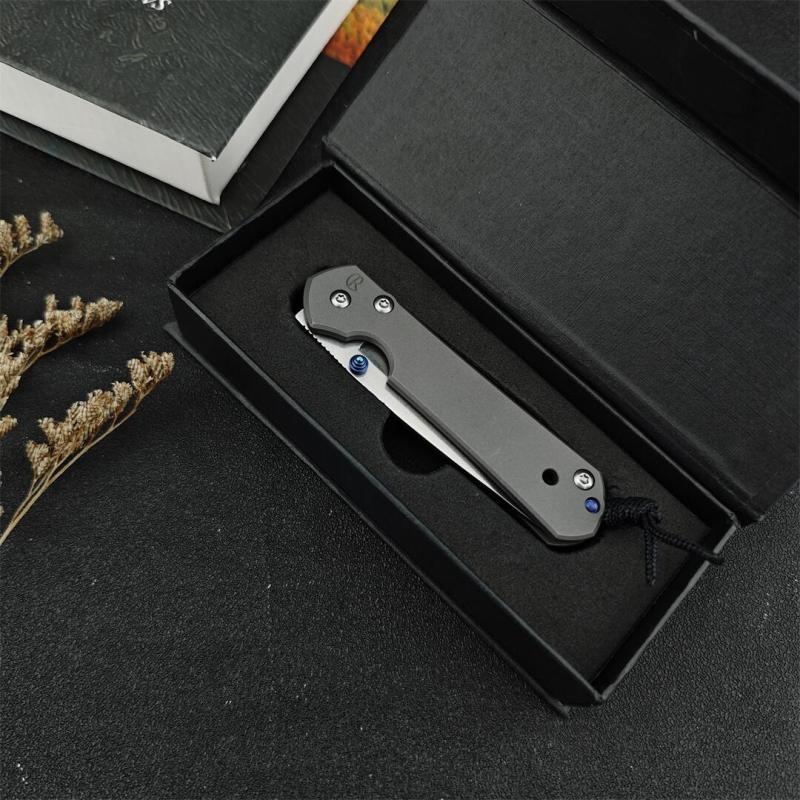 Chris Reeve Small Sebenza Folding Knife 2.76" D2 Blade, Titanium Handles, Frame Lock