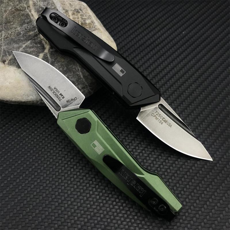 Kershaw 7250 Launch 9 AUTO Folding Knife 1.8" Working Finish CPM-154 Drop Point Blade, Black Anodized Aluminum Handles
