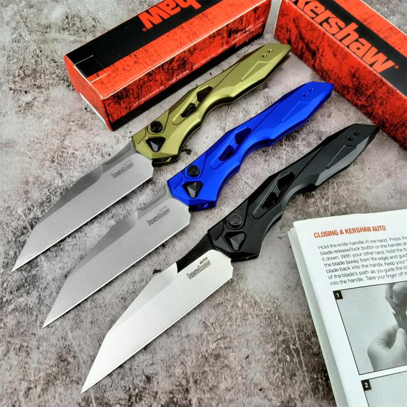 Kershaw 7650 Launch 13 AUTO Folding Knife 3.5" Two-Tone CPM-154 Wharncliffe Blade, Anodized Aluminum Handles