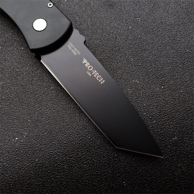 Pro-Tech Emerson CQC7 Tactical AUTO Folding Knife 3.27" 154-CM DLC Blade, Aviation Aluminum Handles