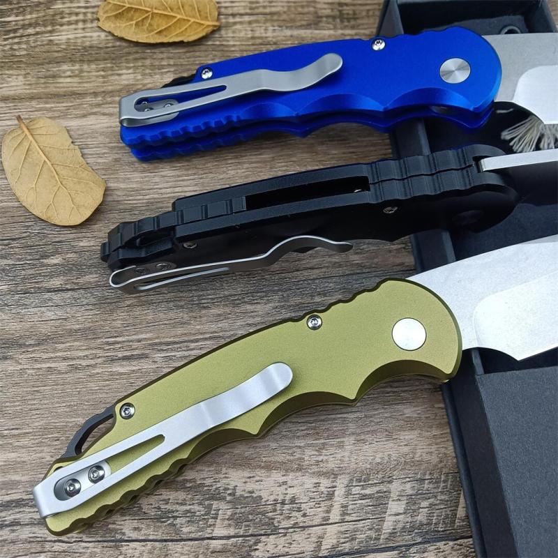 Pro-Tech TR-5 AUTO Folding Knife 3.23" S35VN Stonewashed Plain Blade, Aluminum Handles - T501
