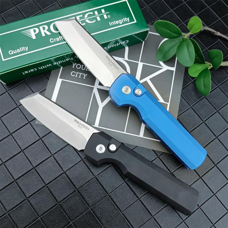 Pro-Tech 5301 Godfather AUTO Folding Knife 3.15" 154-CM Plain Blade, Aluminum Handles