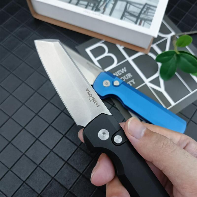 Pro-Tech 5301 Godfather AUTO Folding Knife 3.15" 154-CM Plain Blade, Aluminum Handles