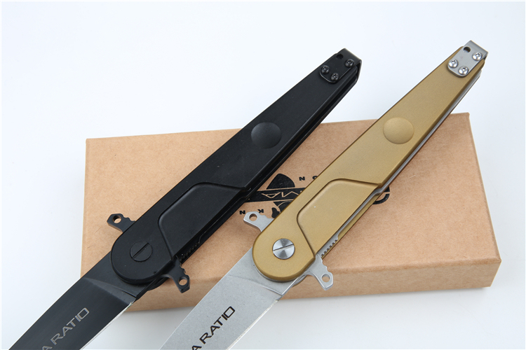 Extrema Ratio BD2 Folding Knife 3.82" Black Plain N690 Blade, Aluminum Handles, Liner Lock - EX133BD2