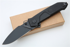 Extrema Ratio MF1 Folding Knife 3.5" Black Plain N690 Blade, Aluminum Handles, Liner Lock - EX133MF1