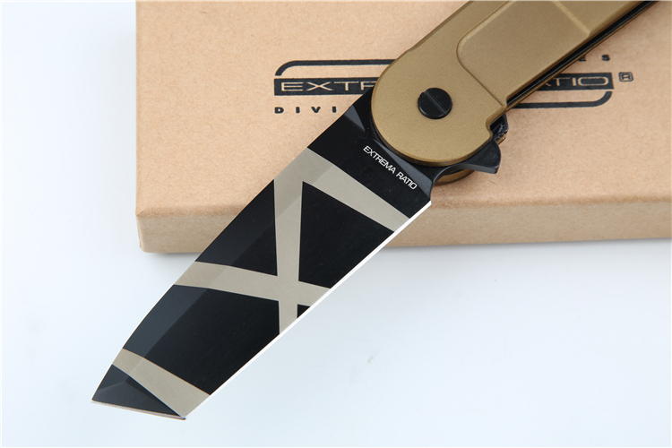 Extrema Ratio BF2RCT Folding Knife 3.39" Black Plain N690 Blade, Aluminum Handles, Liner Lock