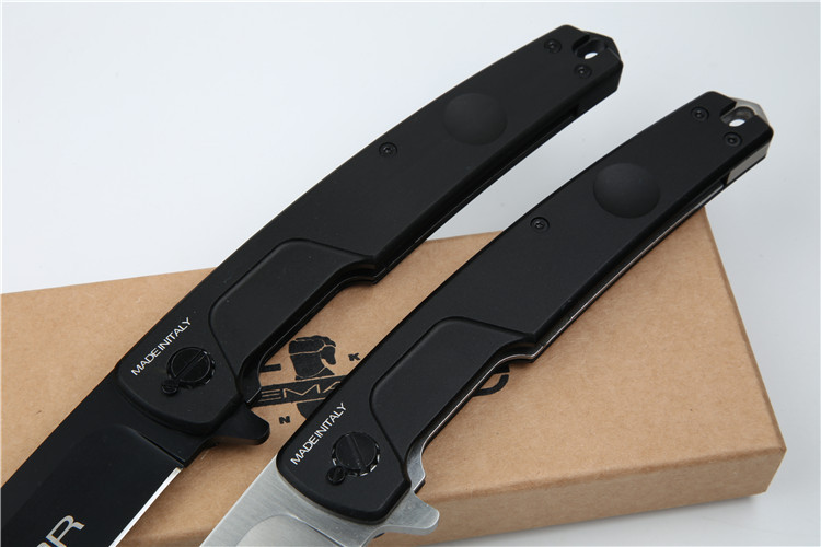 Extrema Ratio T-Razor Folding Knife 3.86" Black Plain N690 Blade, Aluminum Alloy Handles, Liner Lock