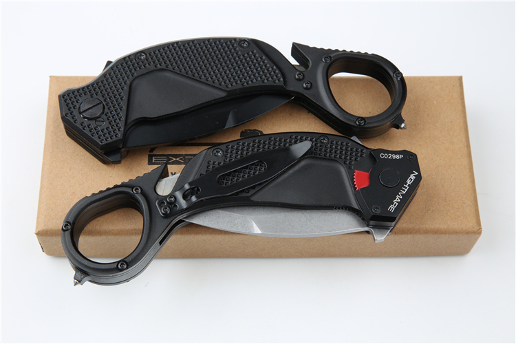 Extrema Ratio Nightmare Folding Knife 2.76" N690 Drop Combo Blade, Aluminum Alloy Handles