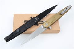 Extrema Ratio BD2 Folding Knife 3.82" Black Plain N690 Blade, Aluminum Handles, Liner Lock - EX133BD2