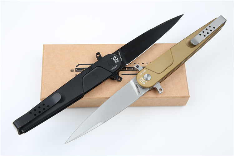 Extrema Ratio BD2 Folding Knife 3.82" Black Plain N690 Blade, Aluminum Handles, Liner Lock - EX133BD2