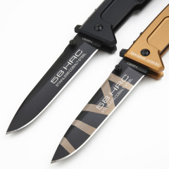 Extrema Ratio NEMESIS Folding Knife 4.53" N690 Drop Combo Blade, Aluminum Alloy Handles