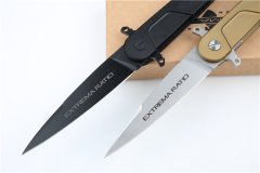 Extrema Ratio BD2 Folding Knife 3.82" Black Plain N690 Blade, Aluminum Handles, Liner Lock - EX133BD2