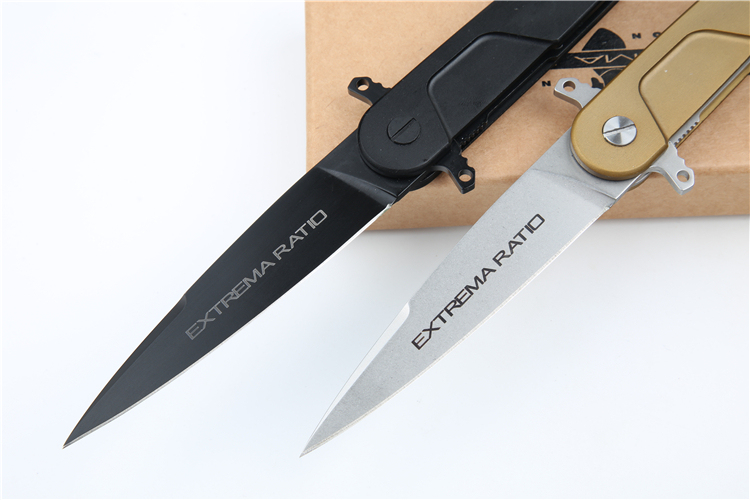 Extrema Ratio BD2 Folding Knife 3.82" Black Plain N690 Blade, Aluminum Handles, Liner Lock - EX133BD2