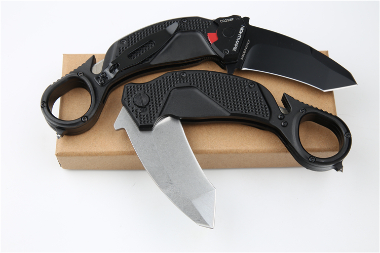 Extrema Ratio Nightmare Folding Knife 2.76" N690 Drop Combo Blade, Aluminum Alloy Handles