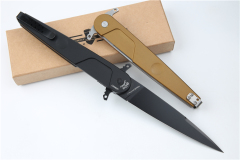 Extrema Ratio BD4 Folding Knife 4.72" Black Plain N690 Blade, Aluminum Handles, Liner Lock - EX133BD4