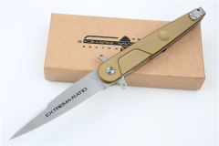 Extrema Ratio BD4 Folding Knife 4.72" Black Plain N690 Blade, Aluminum Handles, Liner Lock - EX133BD4