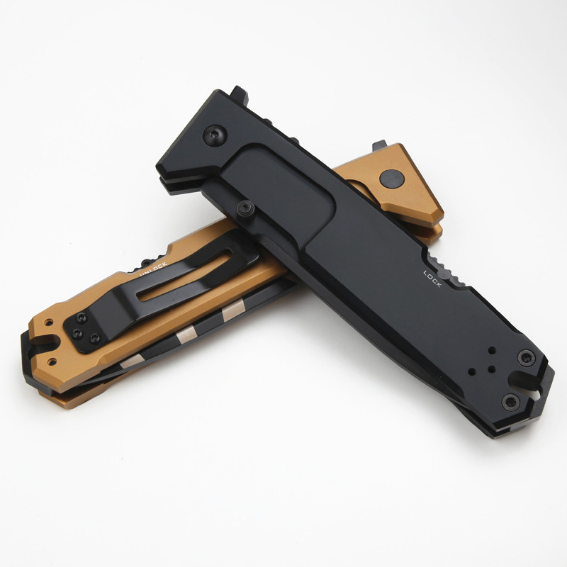 Extrema Ratio NEMESIS Folding Knife 4.53" N690 Drop Combo Blade, Aluminum Alloy Handles