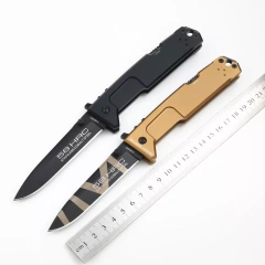 Extrema Ratio NEMESIS Folding Knife 4.53" N690 Drop Combo Blade, Aluminum Alloy Handles