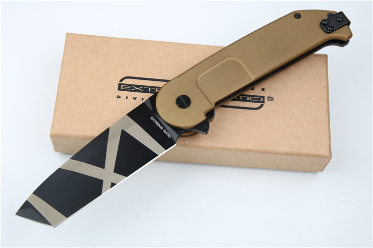 Extrema Ratio BF2RCT Folding Knife 3.39" Black Plain N690 Blade, Aluminum Handles, Liner Lock