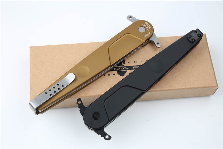 Extrema Ratio BD4 Folding Knife 4.72" Black Plain N690 Blade, Aluminum Handles, Liner Lock - EX133BD4