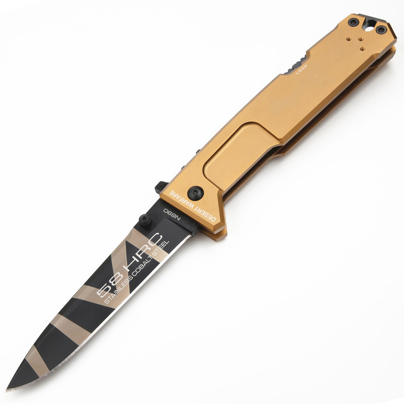 Extrema Ratio NEMESIS Folding Knife 4.53" N690 Drop Combo Blade, Aluminum Alloy Handles