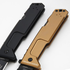 Extrema Ratio NEMESIS Folding Knife 4.53" N690 Drop Combo Blade, Aluminum Alloy Handles