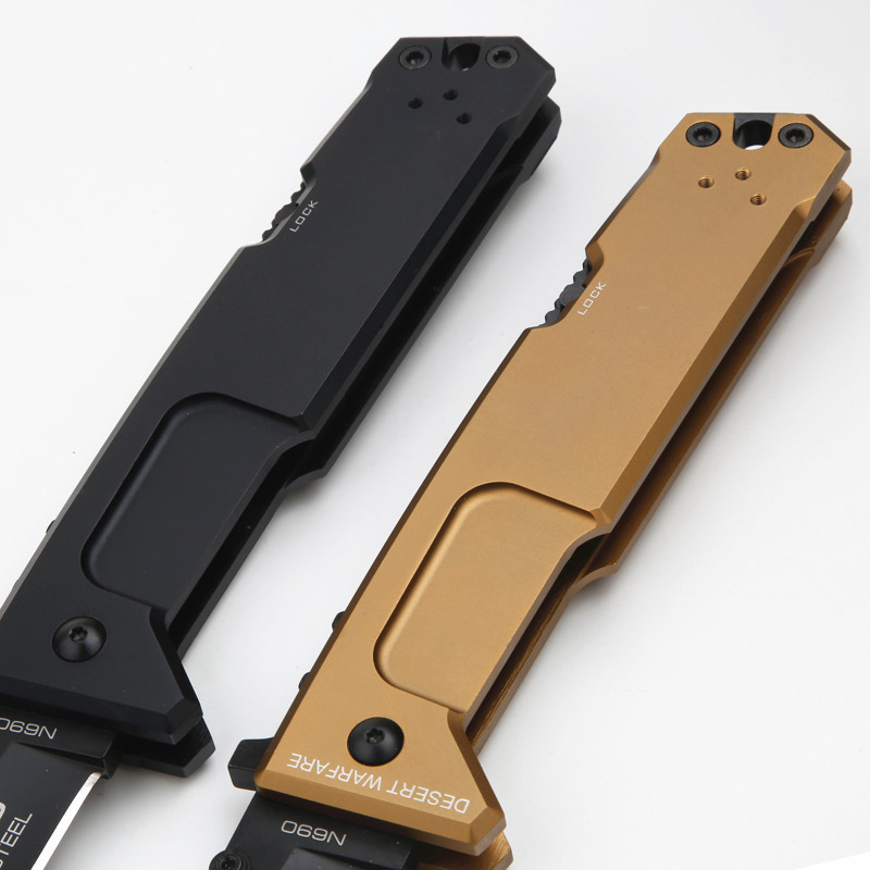 Extrema Ratio NEMESIS Folding Knife 4.53" N690 Drop Combo Blade, Aluminum Alloy Handles