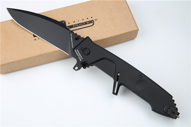 Extrema Ratio MF2 Folding Knife 4.13" Black Plain N690 Blade, Aluminum Handles, Liner Lock - EX133MF2