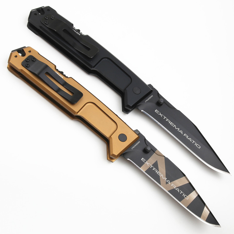 Extrema Ratio MPC Folding Knife 4.53" N690 Drop Combo Blade, Aluminum Alloy Handles