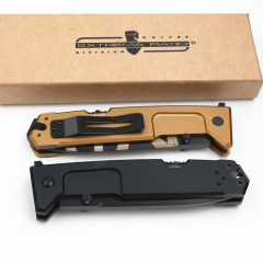 Extrema Ratio NEMESIS Folding Knife 4.53" N690 Drop Combo Blade, Aluminum Alloy Handles