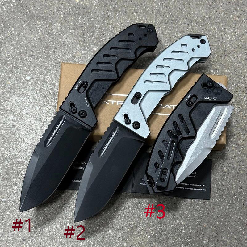 Extrema Ratio RAO C Knives Crossbar Lock Folding Knife 3.9" N690 Drop Point Blade, Aluminum Alloy Handles