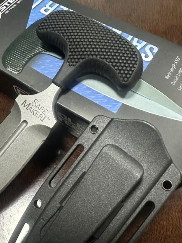 Cold Steel 12DBST Safe Maker I Push Dagger 4.5" AUS-8 Blade, Kray-Ex Handle, Secure-Ex Sheath