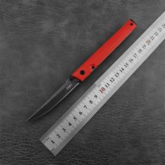 CRKT 7096 Red Knives Rogers CEO Gentleman's Folding Knife 3.15" D2 Satin Plain Blade, Red G10 Handles