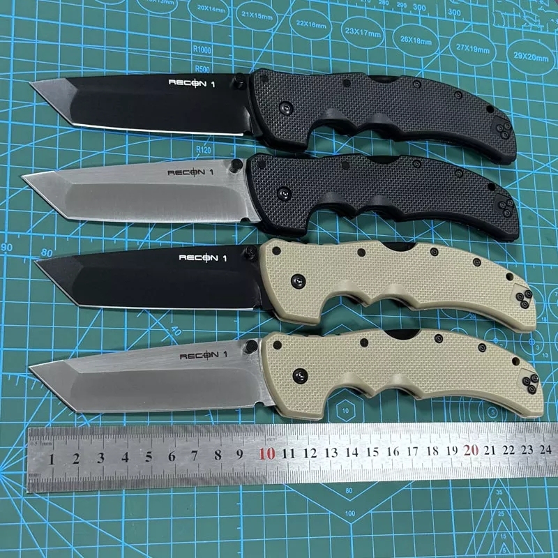 Cold Steel 27TMC Knives Recon M1 Folding Knife 3.74" S35VN Tanto Point Blade, Nylon Fiber Handles