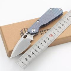 M.Strider Knives Custom PT3 Folding Knife 2.83" CPM-D2 Blade, Titanium Alloy Handles