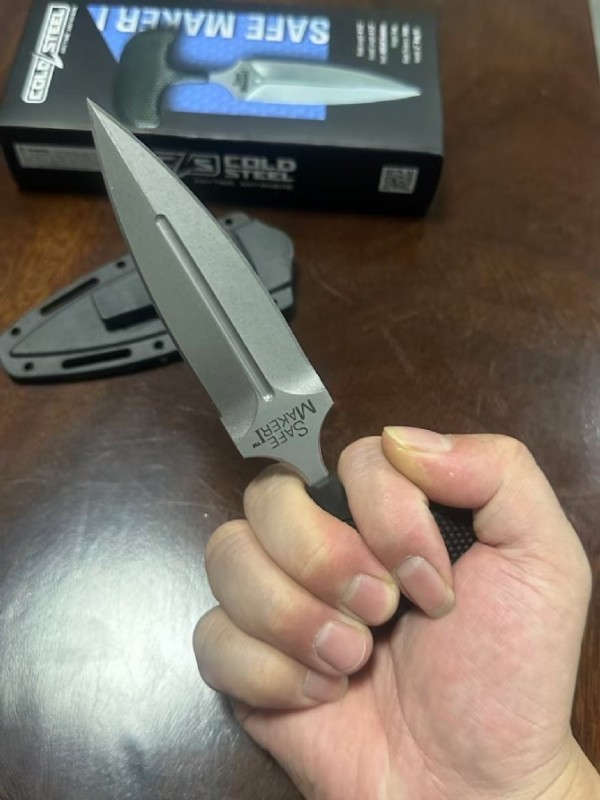 Cold Steel 12DBST Knife Safe Maker I Push Dagger 3.15" AUS-8 Blade, Kray-Ex Handle